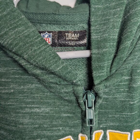 NFL GREEN BAY PACKER'S ZIP UP HOODIE GIRLS SIZE 4/5 - Picture 3 of 7